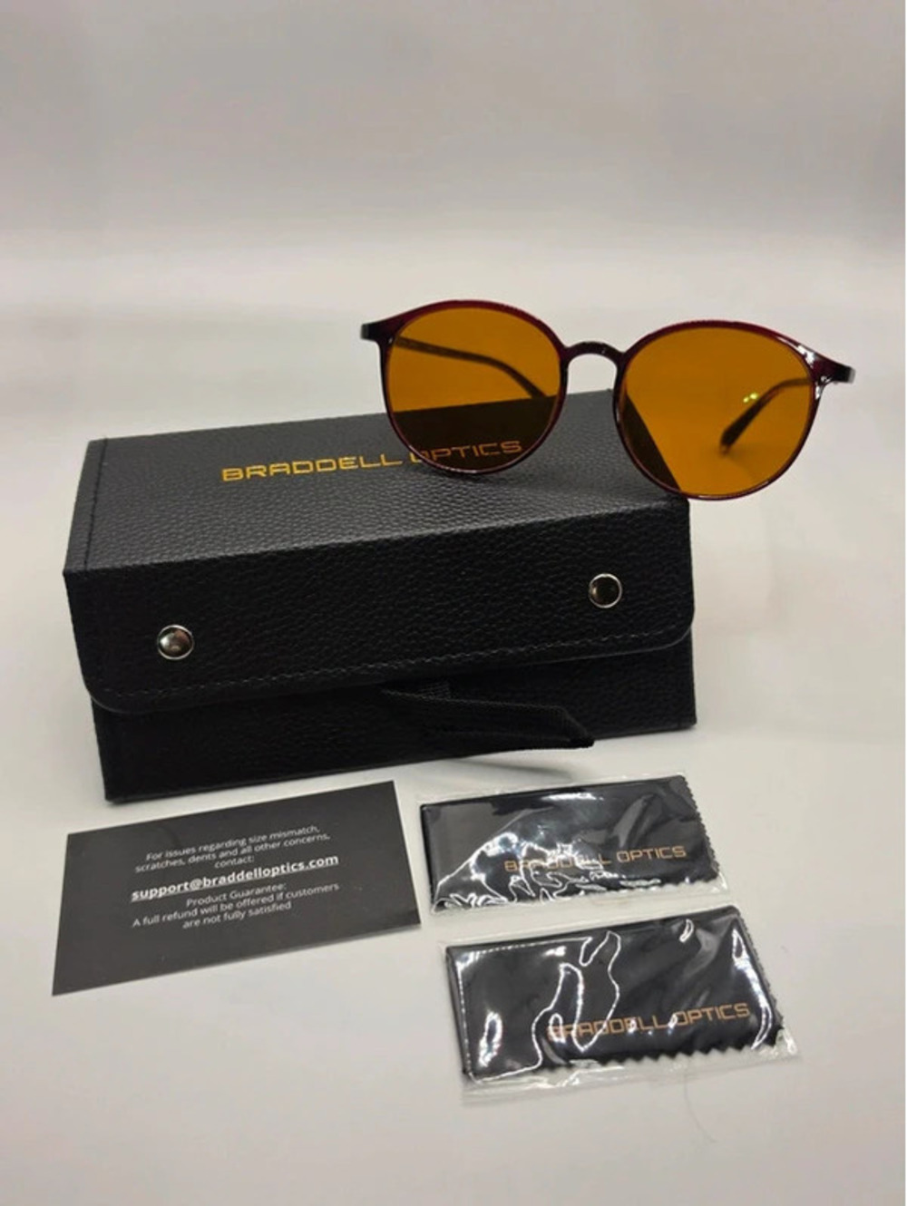 Braddell Optics FL-60 Amber Tinted Glasses | Migraine Light Sensitivity Relief